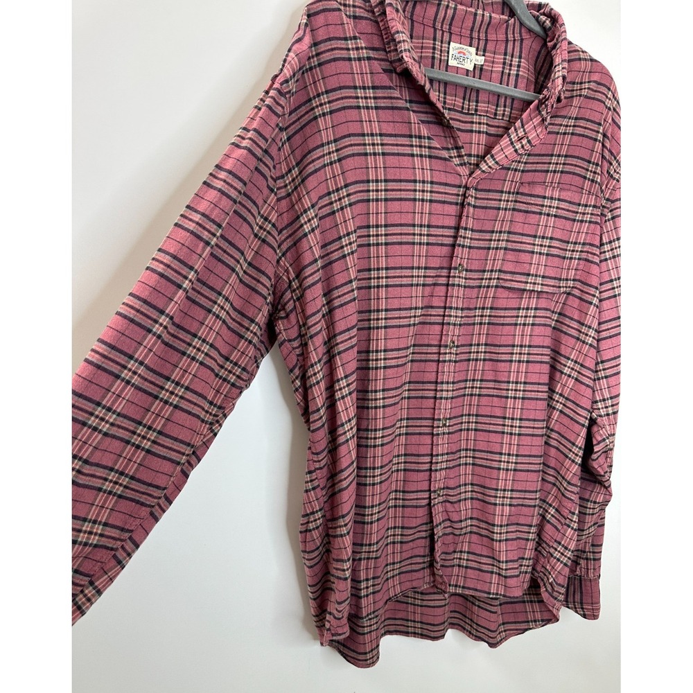 Faherty Movement Featherweight Twill Shirt Mountain View Plaid Button Men's XXL - Picture 3 of 13